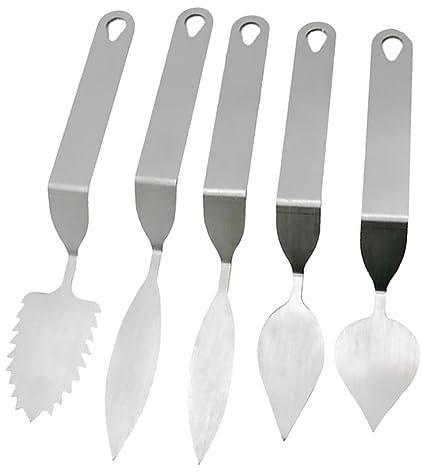 TOPBATHY 5 Stück Schokoladenspatel Edelstahl Schokoladenformen Und Schokoladenschneider Mousse Kuchen Backwerkzeug Für Dekoration Und Schneiden Für Bäckerei Und Küche