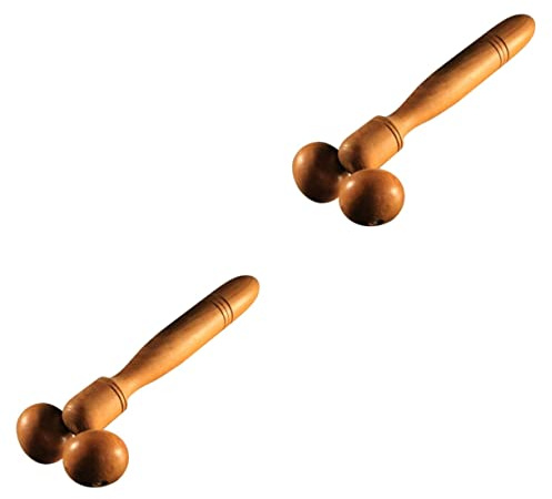 Healvian 2 Stück Yoga Relax Stab Massagerolle Rad Stick Massagerad Ganzkörpermassagegerät