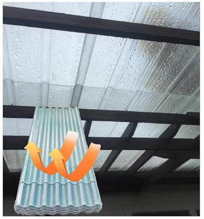 1,2 mm dicke Welldachplatten, transparente Wellplatten, stumme Dachplatten, UV-beständiges Dachmaterial, for Pergola-Gewächshaus-Carports, kann zugeschnitten werden(8pcs,0.9*1.9m/35*75in)