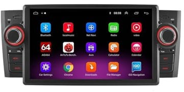 Jodriva 1 Din Android Car Multimedia Player Grande Punto Linea 2007 2008 2009 2010 2011 2012 Navigazione GPS Radio Stereo Wifi Autoradio con touchscreen(4Core 1G-16G)