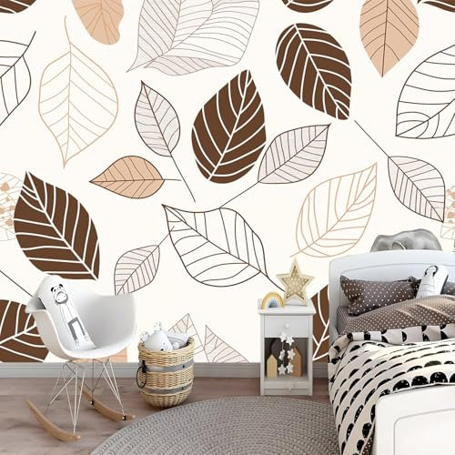 Tapete 3D Effekt Braun Fototapete Wohnzimmer 400 x 280 cm Vlies Tapeten Wandtapete Moderne Wand Dekoration Wohnzimmer Schlafzimmer Büro Flur Fototapete