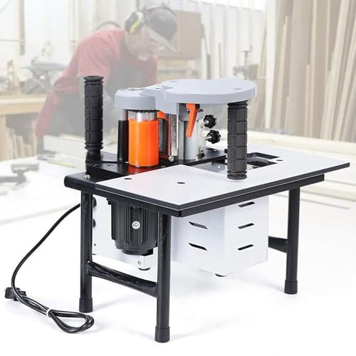 Dfdieratve Kantenanleimmaschine für die Holzbearbeitung, Tragbare Kantenanleimmaschine, Gebogene, Gerade Kantenanleimmaschine mit Geschwindigkeitsregelung 0–6 M/Min
