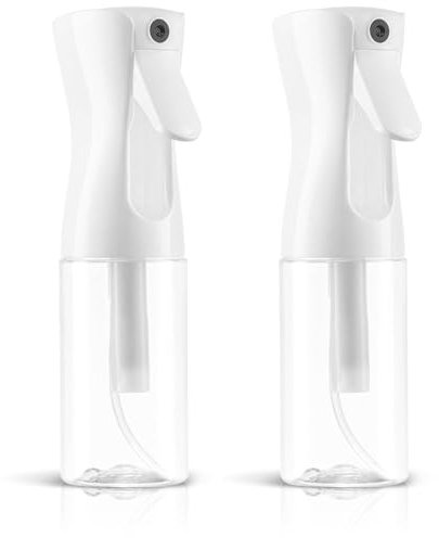 KAWAAN Lot de 2 vaporisateurs d'eau de coiffure, 200 ml, brume fine, vaporisateur, vaporisateur continu, flacons pulvérisateurs réutilisables pour coiffure, plantes, animaux domestiques