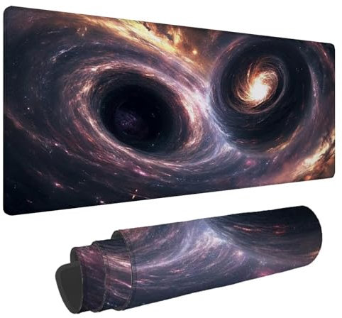 Tapis de Souris Couleur Tapis de Souris XXL Vortex 1500x800x4mm Tapis Souris Gamer, sous Main Bureau Ordinateur Portable, Mouse Pad Bords Cousus Caoutchouc Antidérapante, pour Souris et Clavier A-5