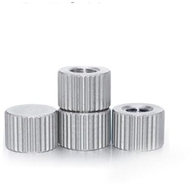 Kontermuttern, metrische Muttern, Stahlmuttern Edelstahlmutter 10 Stück M2 M2,5 M3 M4 M5 M6 Edelstahl Rändelmutter mit kleinem Kopf und rundem Blindende(Through hole,M5)