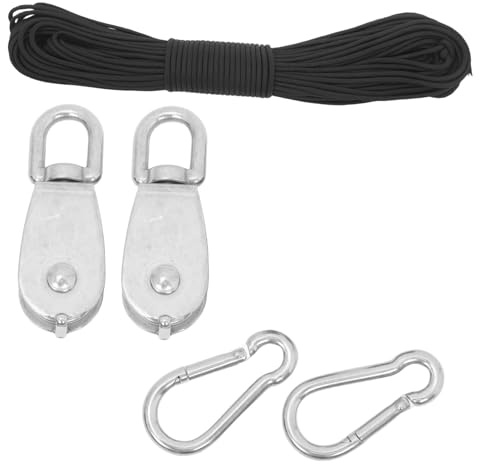 MAGICLULU Carrucola con Gancio in Acciaio Inox per Sollevamento Puleggia Singola Rullo per Cavo Metallico Blocco Pesante Traino Utensile Posa Carico