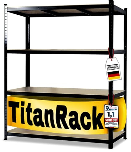 etm Estantería de gran tensión, 177 x 200 x 60 cm, con capacidad de carga de hasta 1500 kg, se puede utilizar como estantería para cargas pesadas, almacenamiento, sótano, estantería para sótanos