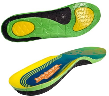 Semelles intérieures de soutien de la voûte plantaire, insert de chaussures pour homme et femme, absorption des chocs, réduction de fatigue des pieds, pour la marche, la randonnée, le camping, la