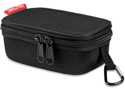 HAUTMEC Small Hard Tool Storage Case, Heavy-Duty 1680D Tool Bag with EVA Molded Base, PE Reinforced Top & Waterproof Bottom, Dual Zipper Compact Organizer for Small Parts & Electronic Devices – HT0402