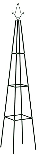 Générique Supports Plantes grimpantes 2 pcs Vert foncé 35x35x195 cm Fer, Pelouses & Jardins, Vie en extérieur, Structures extérieures, Arches, treillages & pergolas de Jardin, Vert (Poids 2.46KG)