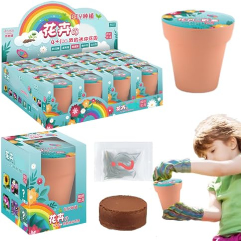 Blumenanbau-Set – Garten-Set für – Mini- und Gemüse, DIY, Beobachtung von Topfblumen, Kindergartenwissenschaft und Geschenk für frühzeitige Erziehung