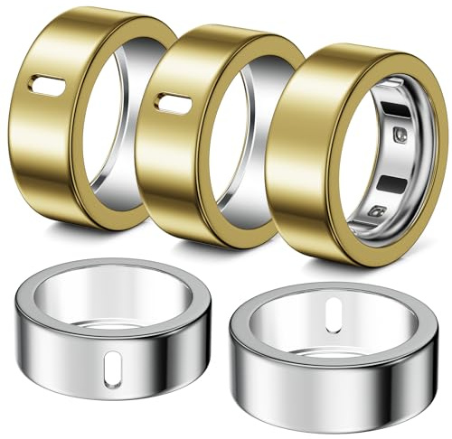 Hexasider Ringskydd, 5 st., kompatibla med Ou-ra Ring Gen 4/Gen 3 Horizon/Heritage, skyddshölje i slitstark TPU, skyddar din Ou-ra ring, för storlek 7