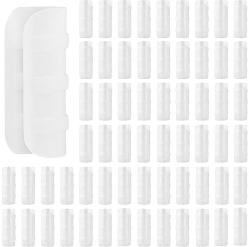 80PCS Greenhouse Clamps Clips, 3/4 Inch Garden Buildings Tube Clips Plastic Pipe Clamps for Greenhouse Film, Sunshade Nets, Shelters, Bird Protection, Gardening (White)