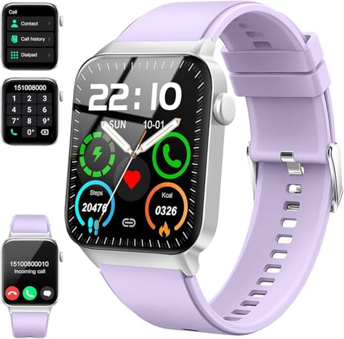 Reloj Inteligente Hombre Mujer, 1.85 Smartwatch con Llamadas Bluetooth, Smart Watch Pulsómetro/Monitor de Sueño/Podómetro, 110+ Modos Deportivos Impermeable IP68 Pulsera Actividad para Android iOS