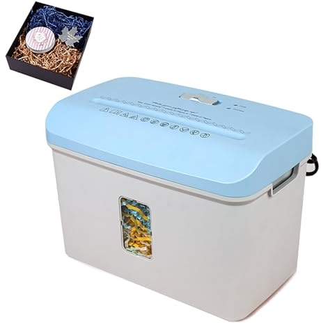 Crinkle Zig Zag strimlad pappersskärare, automatisk raffiapappersskärare med visningsfönster, 7,5 liters tank, Crinkle pappersstrimlare, bordspappersfransare för presentpåfyllning
