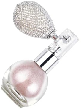 rongweiwang Polvere glitterata Luccicante Capelli sciolti Luminosità Spray illuminante Lucentezza Trucco luminoso Per Eleganza senza sforzo Scopri la bellezza, Rosa nudo, 7.5x6.9x3.9 cm