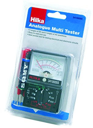 Hilka 34100055 Analogue Multi Tester, Black