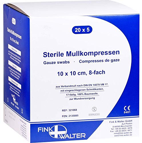 MULLKOMPRESSEN 10x10 cm steril 8fach 20X5 St