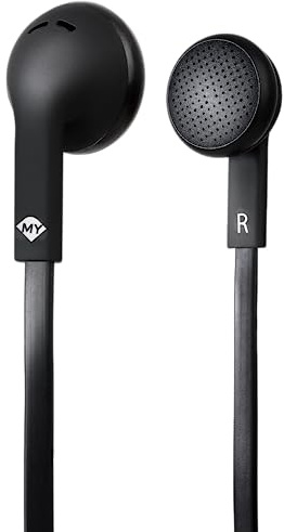 Meliconi MySound Speak Flat, Auricular con Micrófono con Controles Integrados, Apto para Smartphones Cable Plano Antienredos, Conector Jack 3,5mm, Longitud 1,2 m, Negro