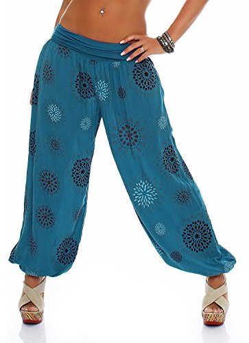 ZARMEXX Damen Pumphose Harem-Stil Sommerhose Einheitsgröße (36-42)