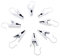 Coideal Piccole mollette bianche per tende, confezione da 100 pezzi, in acciaio inox, per feste, luci per tende da sole, ganci per decorazione domestica, foto