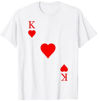 Spielkarte Herz König King Poker Kartenspiel Karneval Kostüm T-Shirt