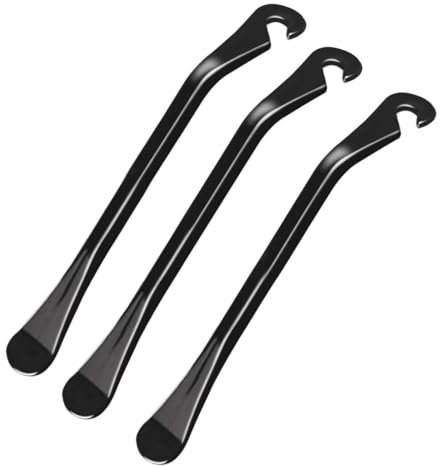 DN DENNOV Bike Tire Lever, Premium Carbon Steel Bike Tyre Levers Spoon Portable Bicycle Tire Levers Tyre Spoon Iron Changing Tool, High Strength Bike Tire Repair Tools-3 Pack