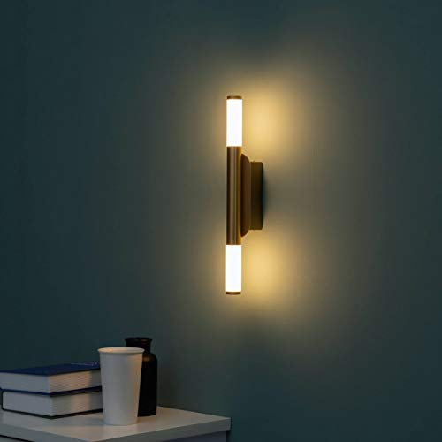 Kosilum – LED-Wandleuchte mit doppelter Beleuchtung – Barletta – warmweißes Licht Beleuchtung Wohnzimmer Schlafzimmer Küche Flur – 7 W – 650 lm – integrierte LED – IP20