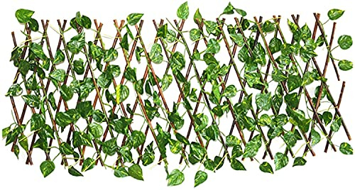 Privacy Garden Fence Garden Expanding Trellis Privacy Screen for Home Garden Fence Finelyty Artificial Hanging Plant with Ivy Leaves Leaf Hedge Screening EIIDJFF