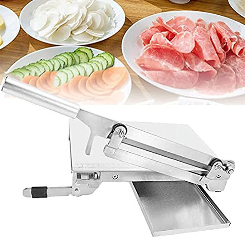 XYEJL Stainless Steel Bone Machine,Manual Meat Slicer, Deli Slicer for Home Cooking, Adjustable Thickness For Meat(0.1-1mm),Apply to kitchen,Pork Feet,Beef, Lamb, Ribs
