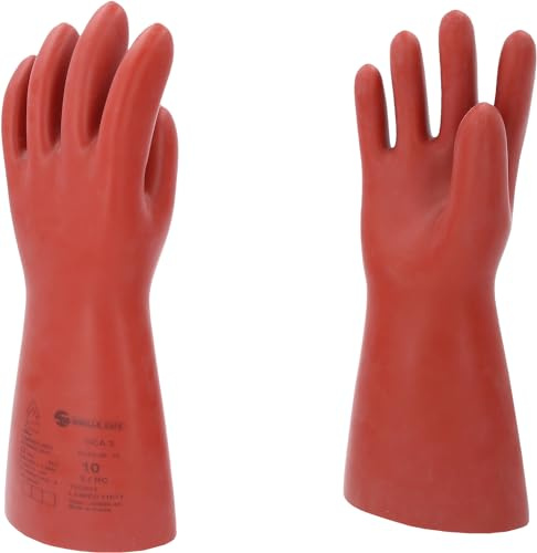 KS Tools 117.0096 Elektriker-Schutzhandschuh mit mechanischem- und Wärmeschutz | Größe 10 | Klasse 3 [26.500 V] | rot