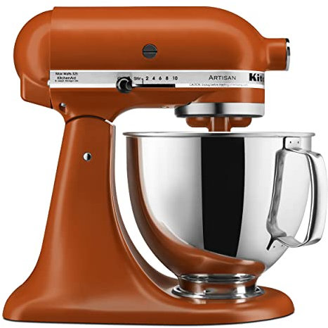 KitchenAid KSM150PSSC - Ciotola per mixer in acciaio inox, 1,5 l, arancione bruciato
