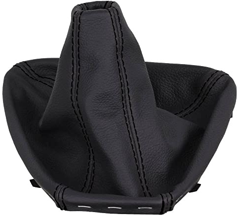 Schaltsack Leder mit Rahmen kompatibel mit BMW E90 E91 E92 (Naht schwarz) | Schaltmanschette mit Rahmen Schwarz Manschette Schaltgetriebe Schaltung Ersatz Zubehör E93