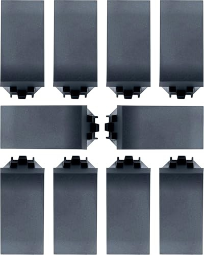 Bratek 10 Tappi Copriforo Falso Polo Compatibili Copriforo BTicino Living Light Nero - Sostituisce Falsopolo BTicino Living Light e International L4950 - Made in Europe