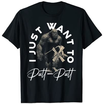 Moulin à vent miniature I Just Want To Putt | Yeti T-Shirt