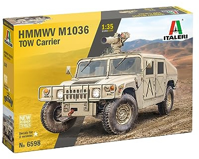 Italeri 6598 1:35 HMMWV M966 Tow Carrier – originaltrogen kopia, modelltillverkning, plastbyggsats, militär byggsats, stativmodell