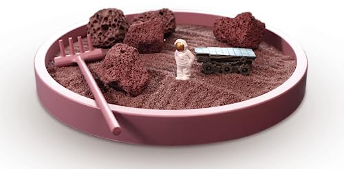 InnoZen Mars Landing Zen Garden Japanese Decor- Zen Sand Garden for Desk- Drift sandscape- Sand Tray Therapy kit- Zen Garden for Desk - Zen Decor - Desktop Zen Garden Tray