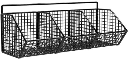 Sharplace Obstkorb hängende Obstschalen, Obstschale große Wand für Küche, Metall Drahtkorb mit 3 Netzen, Obst Aufbewahrungskörbe Küche Veranstalter für Gemüse, Obst, Brot, Saucen