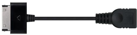 Cavo USB 2.0 OTG Samsung, con connettore maschio a 30 pin e USB-A femmina, colore nero. Misura 15 cm, ideale per collegare dispositivi compatibili in modo rapido e sicuro.