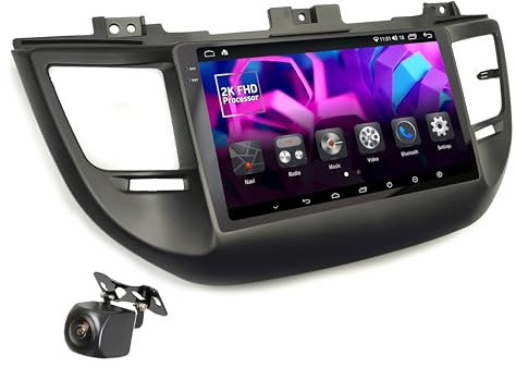 Autoestéreo UGAR Android 15 Compatible con Hyundai Tucson 2015-2018 9 Pulgada Radio con Pantalla táctil, CarPlay inalámbrico y Android Auto, 8GB+128GB, Bluetooth, WiFi, DSP, Dab+, navegación GPS.