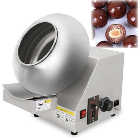 YXFAZPP Automatic Sugar Coating Machine Chocolate Coating Machine Candy Coating Pan Table Small Commercial Chocolate Panning Machine,Coater Sugar Pan Nut Coating Machine (400mm)