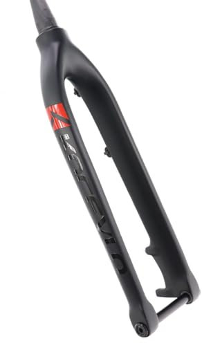 BSFHQS 29er Mountainbikes Starre Gabel Carbonfaser Scheibenbremsen Vorderradgabeln 1-1/2 Zoll Konische Fahrradgabel Steckachse 15 * 100mm(Black Label)