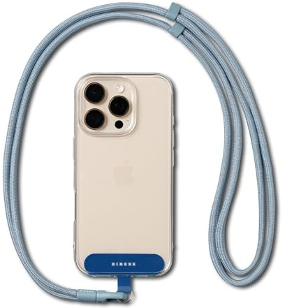 Ringke Holder Link Flow Shoulder Strap [Y Type] with Patch, Adjustable Tangle-Free Crossbody Lanyard for Phone Cases