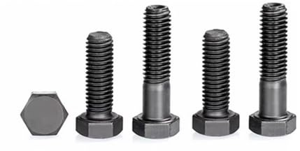 M11 Schwarze Sechskantschrauben aus 8.8 Stahl, Steigung 1,25/1,75(M11 1.25 x 50mm 5pcs partial thread)