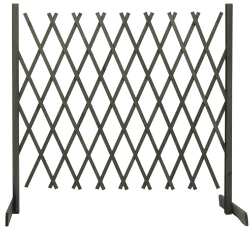SKM Garden Trellis Fence Gray 70.9x39.4 Solid Firwood,Gray (Weight 2.76KG)