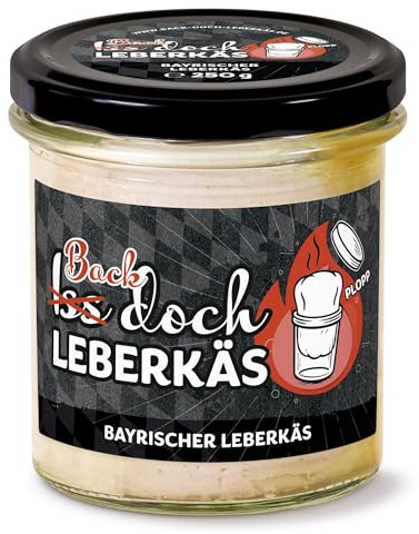 Iss doch Wurscht Bayrischer Leberkäse, 250g Glas, 6 Stück, Schweinefleisch 83,7%, Traditionelle Rezeptur, Backofen-Snack