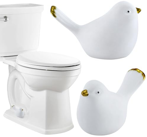 TAHULIK 2Pcs Ceramic Decorative Toilet Bolt Covers, Cute Toilet Caps for Bottom of Toilet, Toilet screw covers for Bolts Bathroom Decor Accessories, Easy Installation