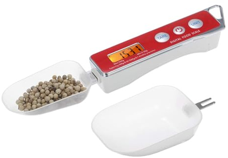 Gram Measuring Spoons - Electronic 0.05g Sensitivity, Digital Scale Detachable, Dishwasher Safe Scoop | Battery Operated Portable Weighing Gadget Professional Kitchen Spoon Scale Liquids Powders Solid