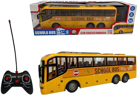 32 cm stor buss buss leksak buss buss leksak för barn lampor rörelse bil radiostyrd buss gummihjul skola buss buss buss kurir multifunktionsstege 1:16 (A)