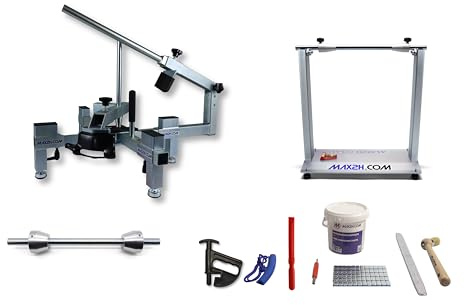 MAX2H® Reifenmontiergerät MG-2 Plus Set mit Wuchtbock Plus für Einarmschwingen 42-62 mm (Klebegewichte grau)